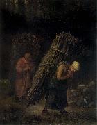 Jean Francois Millet Peasant Women Carrying Firewood painting